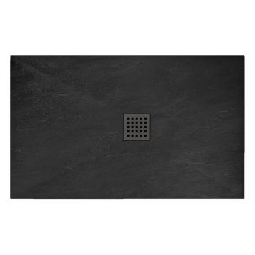 Cadita dus dreptunghiulara Rea Rock 90x120 negru