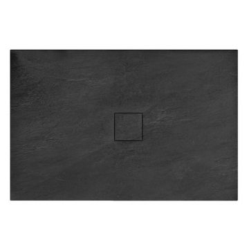 Cadita dus dreptunghiulara Rea Stone 80x100 negru