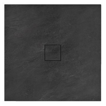 Cadita dus patrata Rea Stone 90x90 negru