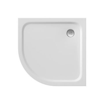 Cadita dus semirotunda Ravak Elipso Pro Chrome 80x80xH3 cm, marmura sintetica