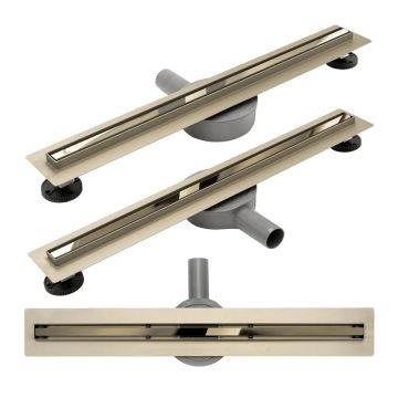 Set rigola dus plus capac inclus 100 cm Rea Neo Slim Mirror Gold Pro auriu