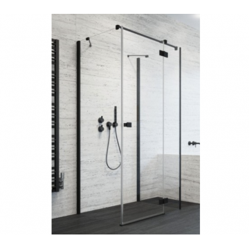 Cabina de dus Essenza New Black KDJ+S 80x100x100 cm Stanga