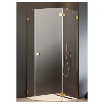 Cabina de dus Essenza Pro Gold 100x80 cm cu usa batanta auriu