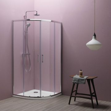 Cabina de dus Kolpasan Eco Quat 80x80 cm semirotunda ieftina