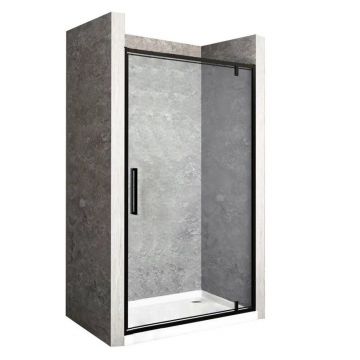 Cabina de dus patrata cu usa pivotanta Rea Rapid Swing 100x100 negru