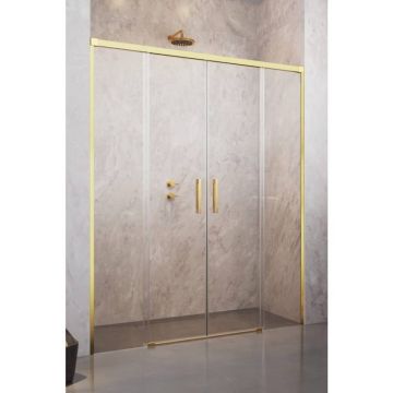 Cabina de dus Radaway 180 cm Idea Gold DWD profil auriu usi dus glisante