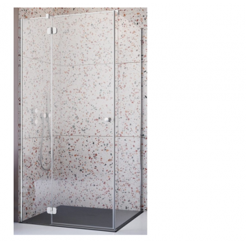 Cabina de dus Radaway 80x80 cm Torenta crom cu usa batanta si perete fix