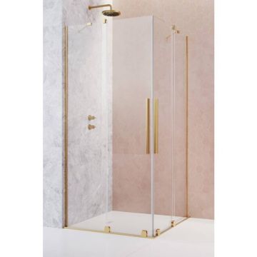 Cabina de dus Radaway 80x90 cm Furo Gold cu usi glisante auriu