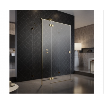 Cabina dus Radaway 100x100x100 cm Essenza Pro Gold KDJ+S cu usa batanta auriu