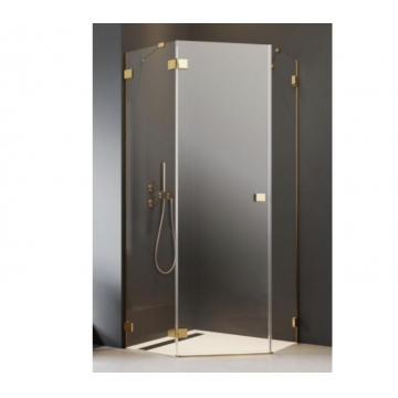 Cabina dus Radaway 80x80 cm Essenza Pro Gold PTJ cu usa batanta auriu