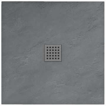 Cadita de dus Rea GREY ROCK 90x90 cm Gri