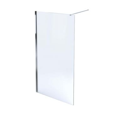 Paravan de dus tip Walk-in Massi Walk In Fix crom 100x195 cm sticla transparenta