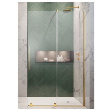 Paravan dus Walk-In Radaway 100 cm Furo Gold Walk-In cu usa glisanta auriu