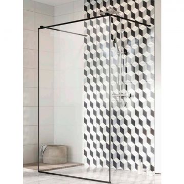 Paravan dus Radaway 120 cm Modo New Black I Frame Walk-In negru