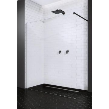 Paravan dus Walk-In Radaway 155 cm Modo New Black II Walk-In negru