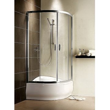 Cabina de dus semirotunda Radaway Premium Plus A 1700 80x80 cm pentru cadite inalte