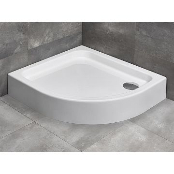 Cadita de dus asimetrica Radaway Siros E Compact 80x90 cm cu panou integrat si orientare dreapta