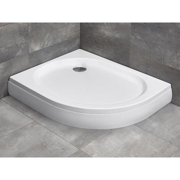 Cadita de dus semirotunda asimetrica Radaway Patmos E 100x80cm cu panou frontal