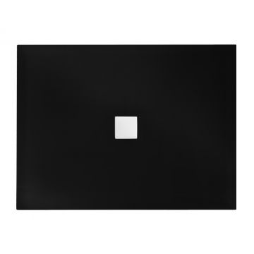 Cadita dus dreptunghiulara Besco Nox ultraslim 100x80x3 5 cm compozit negru