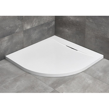 Cadita dus semirotunda marmura slim Radaway Giaros A 90x90x4cm