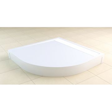 Masca semirotunda SanSwiss PWIL pentru cadite de dus 80x80cm h9.5cm alb