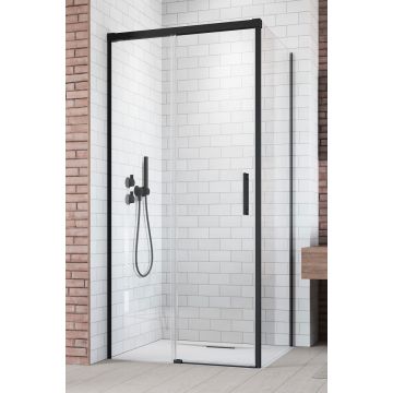 Usa de dus culisanta Radaway Idea Black KDJ 140 L stanga 140cm profil negru