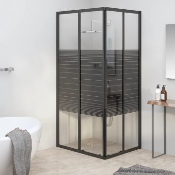 vidaXL Cabină de duș cu dungi, negru, 80x70x180 cm, ESG