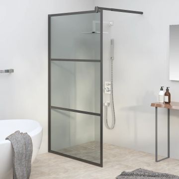 vidaXL Paravan duș walk-in negru 115x195 cm sticlă ESG culoare închisă