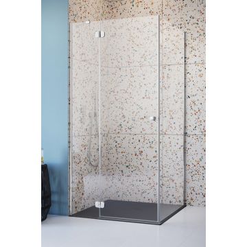 Cabina de dus dreptunghiulara Radaway Torrenta KDJ 100x80cm orientare stanga profile crom la reducere