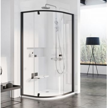 Cabina de dus semirotunda Ravak Pivot PSKK3 100x100cm negru