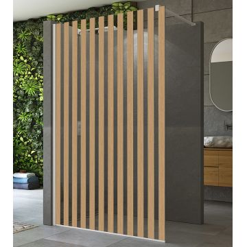 Cabina de dus Walk-in Sanswiss Easy Japan profil alb 100 cm sticla 8 mm