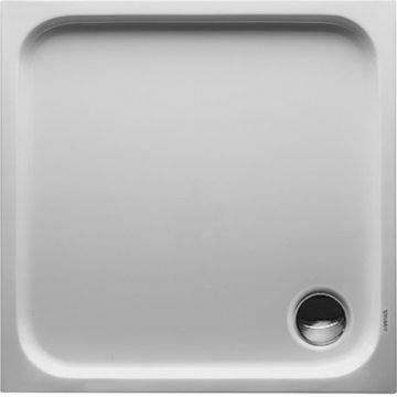 Cadita de dus patrata Duravit D-Code 80x80cm acril alb