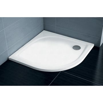 Cadita de dus semirotunda Ravak Elipso Pro Flat 80x80cm alb