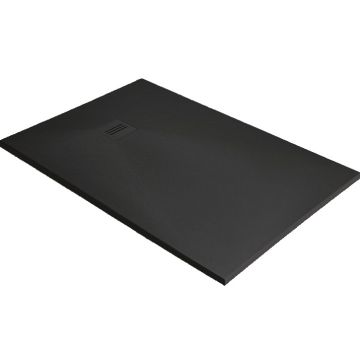 Cadita dus dreptunghiulara slim Radaway Kyntos F 100x70x3cm marmura negru