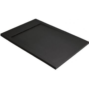 Cadita dus dreptunghiulara slim Radaway Teos F 100x70x4cm marmura negru