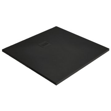 Cadita dus patrata slim Radaway Kyntos C 100x100x3cm marmura negru