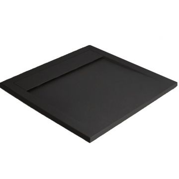 Cadita dus patrata slim Radaway Teos C 100x100x4cm marmura negru