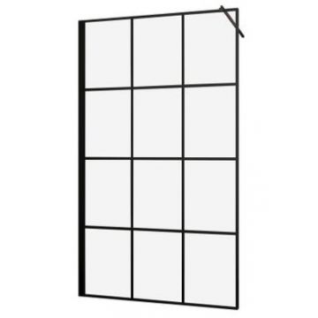 Cabina de dus tip Walk-in Sanotechnik Soho Black Edition Elite 120cm