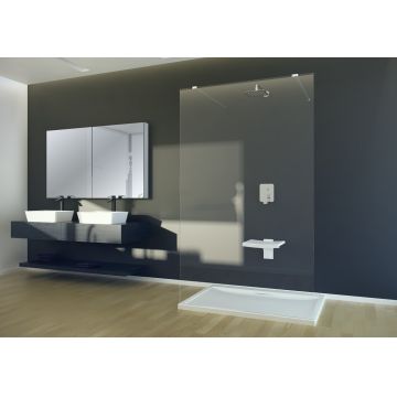 Cabina de dus Walk-in Besco Aveo Due 120cm sticla securizata 8 mm tratament ProClean ieftina