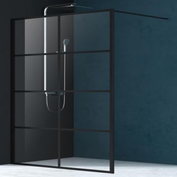 Paravan de dus Walk-In Mediterraneo Black 8 120x200 cm