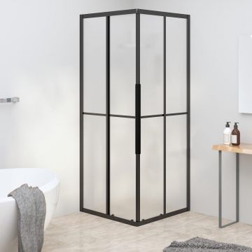 vidaXL Cabină de duș, negru, 70x70x180 cm, ESG mat