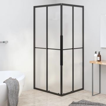 vidaXL Cabină de duș, negru, 80x70x180 cm, ESG mat