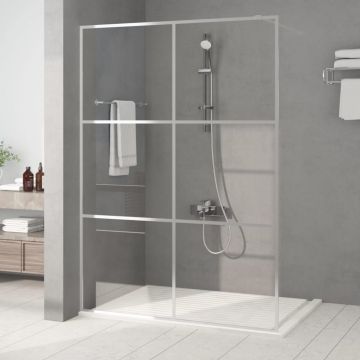vidaXL Paravan duș walk-in argintiu 140x195 cm sticlă ESG transparentă