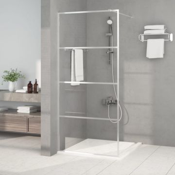 vidaXL Paravan duș walk-in argintiu 90x195 cm sticlă ESG transparentă