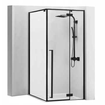 Cabină de duș Rea Fargo 90x90 cm negru mat