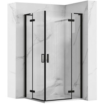 Cabină de duș Rea Hugo Double 100x100 cm negru mat