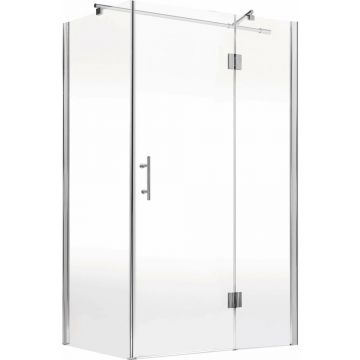 Cabina de dus dreptunghiulara Deante Abelia cu usa batanta 90x100cm finisaj crom