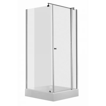Cabina de dus patrata Deante Cubic cu usa pivotanta 80x80cm finisaj crom