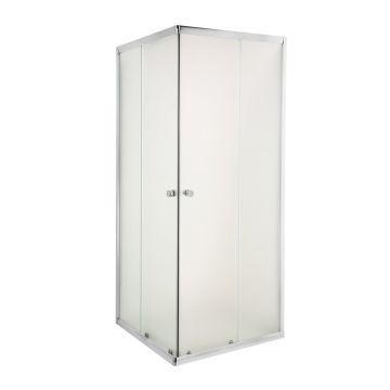Cabina de dus patrata Invena Parla si usi culisante 90x90 crom sticla mata