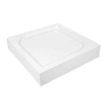 Cadita dus patrata Invena 80x80 alb